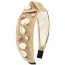 TOBATOBA Seashell Headband, Summer Headbands for Women, Boho Crystal Rhinestone Headband, Beach Fashion Hair Accessories