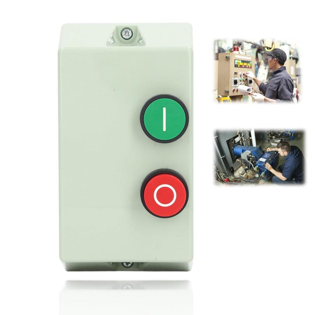 Magnetic Starter, LE1D09M7 Magnetic Electric Motor Starter Control IP55 Single Phase 220 230V 3 Phase 380 400V 7A to 10A Magnetic Switch Box On Off Switch Electric Motor Starter