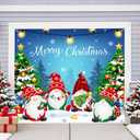 Christmas Garage Door Cover 7x8FT: Single Garage Christmas Decorations with Bar Magnets & Ropes, Holiday Garage Door Banner Decorative Xmas with Installation Instructions (Buddy Gnome)