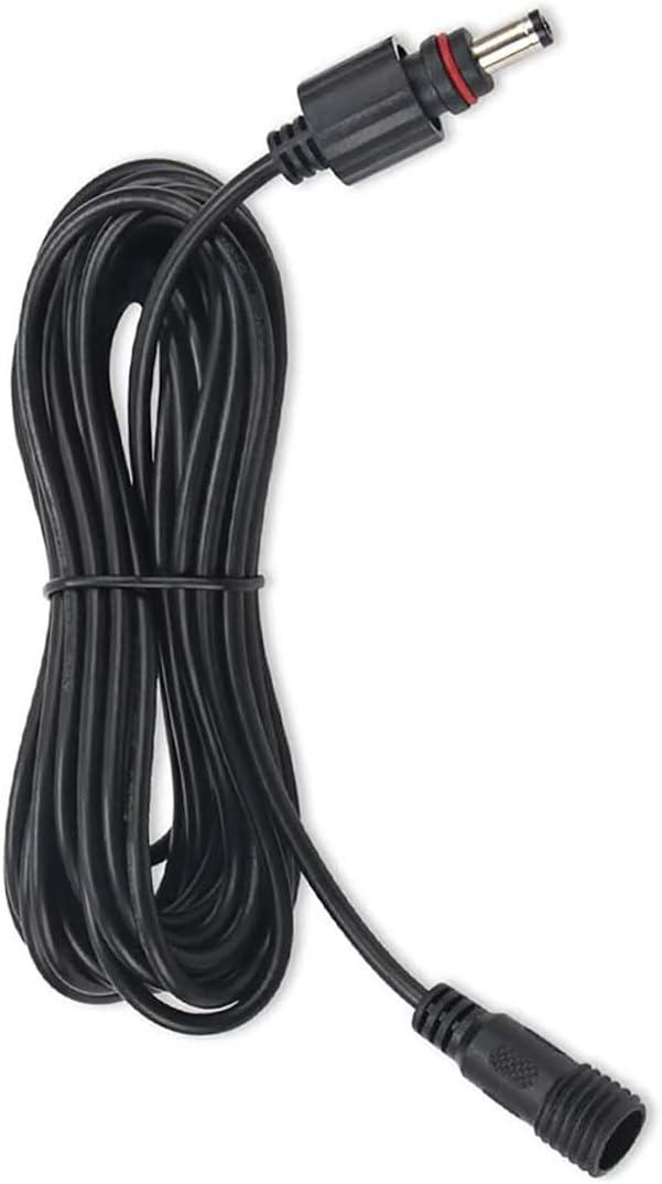 IP67 Waterproof DC Extension Cable Cord 2.1mm x 5.5mm DC Extension Wire, 5m/16.4FT Black