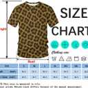 Funny Leopard Graphic T-Shirt Novelty Short Sleeve Crewneck Shirt (XXL)