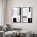 SAFERRYHOME Abstract Textured Hand Painted Wall Art,3D Textured, 24"x36"x2