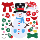Max Fun Diy Felt Christmas Snowman Games Set with 58Pcs Crafts kit Wall Hanging Xmas Gifts for Christmas Winter Holiday Party Decorations (Snowman)