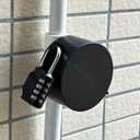 Gate Valve Locking Device (with Password Lock) Gate Valve Lock, Outdoor Faucet Lock, Removable and Easy to Use, Can Prevent Water Theft (Black)