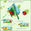 GKDOMS Soft Baby Books High Contrast Toy, Touch and Feel Crinkle Cloth Book Infant Toy with Non-Toxic Fabrics, Baby Shower, Thank You Gifts for Boys and Girls 3-6-12 Months