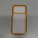 JETech Case for iPhone 17 Pro 6.3-Inch, Non-Yellowing Shockproof Phone Bumper Cover, Anti-Scratch Clear Back (Orange)