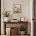 Gold Framed Vintage Cottagecore Floral and Butterfly Wall Art 16x24 Inch