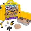 Kinetic Sand, Construction Site Folding Sandbox with 2lbs Play Sand & Toy Truck, Sensory Toys for Kids Ages 3 and up (Multi Color)