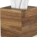 ALELION Tissue Box Cover Square  Acacia Wood Tissue Box Holder for Tabletop Night Stands Bathroom Office  Decorative Facial Cube Tissue Box Cover for Modern Farmhouse Decor