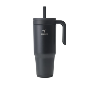 REDUCE Chiller Vacuum Insulated 40 oz Tumbler with Spill-Proof Silicone Straw - Sustainable Tritan Lid with Water Intake Markers - Soft Sit Base Travel Mug - Dishwasher Safe - Phantom