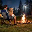 SUNNYFEEL Oversized Camping Chairs for Adults, Heavy Duty Portable Folding Chair with Carry Bag, Side Pockets & Cup Holder, Supports 300 lbs, for Tailgating Hiking Picnic Backyard Blue