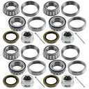 4 Sets 15123/245 25580/20 Trailer Bearing Kits for 5200-6000 lbs Axle, Trailer Axle Bearing Kit with 2.44 Dust Cap, Grease Seal, Cotter Pin, Rotating Quiet and High-Speed Trailer Bearing