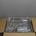 Foldable 3 Tier Metal Utility Rolling Cart, Folding Mobile Multi-Function Storage Trolley Organizer Cart for Home Library Office(Grey) (Gray)