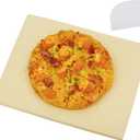 Pizza Stone for Oven and Grill Rectangular, Large Cooking Stone Includes Free Plastic Scraper, Strong and Safe Cordierite Baking Stone Heavy Duty for Pizza, Bread, Pie, BBQ (15"  12")
