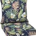 Arden Outdoor Deep Seat Cushion Set, 24 in x 24 in, Weather-Proof, Rain-Proof, Fade Resistant Patio Cushion for Chair, Sofa, and Couch Simone Blue Tropical