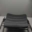 Foldable Office Chair,Folding Office Chair with Wheels, Leather Conference Training Chairs,Portable Padded Office Chairs. Backrest Bouncy,for Home Office Conference Gaming.Black(1 Pcs)