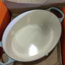 Le Creuset Enameled Cast Iron Signature Oval Dutch Oven, 8 qt., Sea Salt