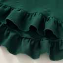 YOUNGER TREE Toddler Baby Girls Fall Clothing Solid Cotton Pit Irregular Skirt Winter Dress Long Sleeve Skirt Outfits (Green)