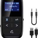 Bluetooth Transmitter and Receiver for Airplane 2 in 1 Wireless Bluetooth 5.3 Audio Adapter Pair 2 AirPods/Headphones Low Latency Use with 3.5mm Aux Jack on Tv Mp3 Gym Equipment Home Stereo Car