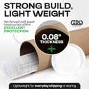 Cardboard Mailing Tube, 4" x 24" with Plastic Caps - USA-Made USPS Approved Poster Tube for Documents & Blueprints - Reinforced Mailing Cylinders for Shipping & Storage by IDL Packaging