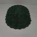 DII Crochet Collection Reversible Bath Mat, Small Oval, 17x24, Dark Green