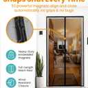 Flux Phenom Magnetic Screen Door - Bugs Out, Breeze in - 9min Install Auto-Sealing Heavy Duty Double Stitched Mesh, 52 Magnets, Hands Free Sliding & Patio Doors Net, Pet & Kid Friendly, 38 x 82 Inch