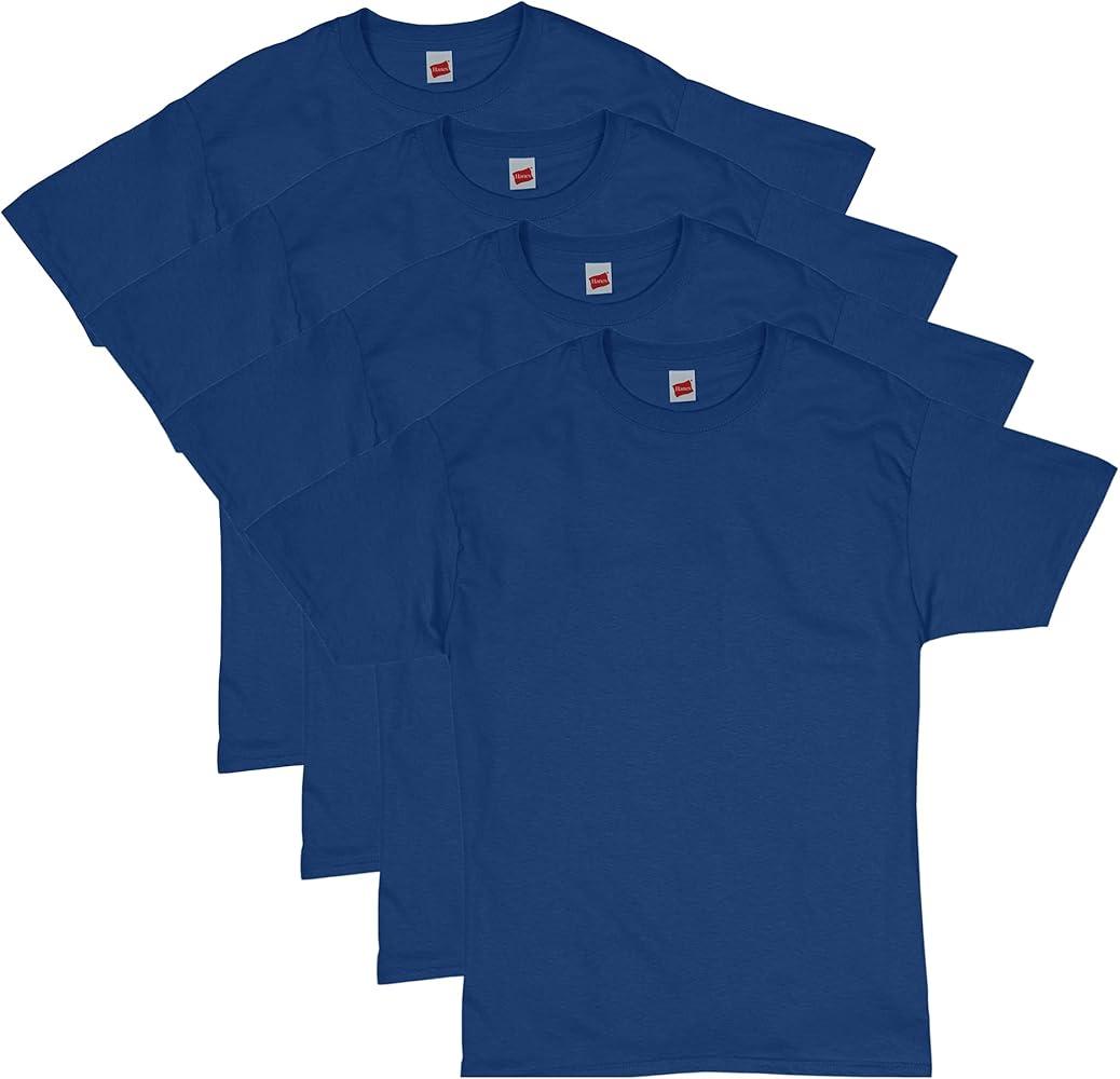 Hanes Men's ComfortSoft T-Shirt (Pack of 5) Dark Blue XL