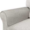 Couch Arm Covers, Waterproof Armrest Cover for Sofa, Armchair, Loveseat, Non-Slip Recliner Arm Cover, Sofa Arm Covers, Headrest Covers, Arm Chair Covers Set of 2 (Taupe, 24"20")