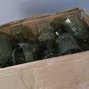 Sliner 60 Pcs 7oz Plastic Wine Glasses, Vintage Goblets, Green