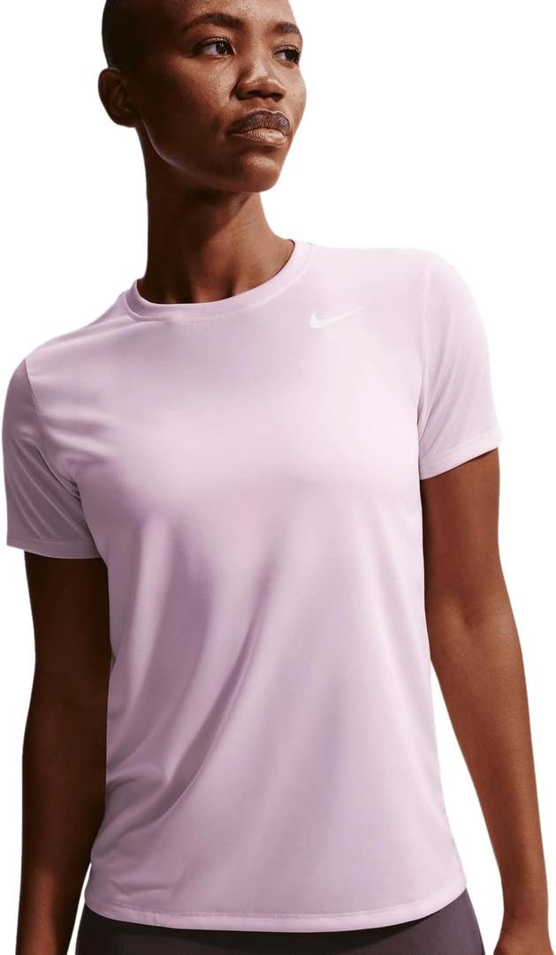 Nike Women's Dri-fit Women's T-Shirt (Large, Pink Foam/White)
