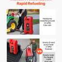 VEVOR Fuel Caddy, 15 Gallon, Fuel Tank Container with Gravity & Hand Pump Modes, Portable Fuel Tank with Wheels, 10 ft Delivery Hose & Manual Pump, Gas Caddy for Motorboats, ATVs, Gasoline & Diesel
