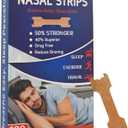 Nasal Strips - 120 Count Nasal Strips for Snoring, Extra Strength Tan Nasal Breathing Strips to Improve Sleep, Instant Nasal Congestion Relief Caused by Colds & Allergies