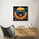 Framed Paint by Numbers Kit for Adults Beginner Butterfly, Adult Paint by Number Kits on Canvas Framed, DIY Acrylic Oil Painting by Numbers with Frame, Sunflower for Home Decor Gift 10 X 10 Inch (OPFUS2504-11)