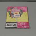 Baby Shower Cake Topper Woodland Animals Decorations Reusable Acrylic for Baby Shower Child Birthday Party Supplies Silver Glittery