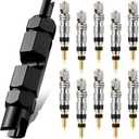 3 x Frienda Valve Core Remover Tool Kit Bicycle Valve Core Tightening Tool and 10 Pieces Cores Brass for Bike Bicycle Tire Application