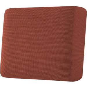 H.VERSAILTEX Super Stretch Individual Seat Cushion Covers Sofa Covers Couch Cushion Covers Slipcover Sets Thick Jacquard Textured Twill Fabric (1 Piece Chair Cushion Cover, Rust)