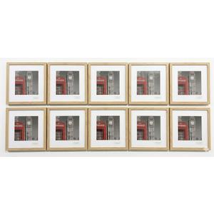 YESKAY 12x12 Picture Frame Set of 9, Photo Gallery Wall Frame Set, Display Pictures 8x8 with Mat or 12 x 12 Without Mat, Square Frame Picture Frames Collage Wall Decor, Natural Oak