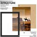 A PLUS MAX 14x22 Picture Frame, Black Engineered Wood Frame for 14 x 22 Inch Picture Poster Photo, Light Weight 14 by 22 Frame with Wood-grain for Wall - 1 Pack/Black/14 x22