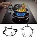 Cast Iron Gas Stove Wok Rack,7.28Inch Wok Support Ring Brackets,Milk Pot Wok Support Holder,Black