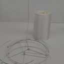 Silver-White Drum Lamp Shades Set of 2 Large Lampshade 16``Top x 16``Bottom x 12``High(Spider) Modern Lamp Shade for Table and Bedside Lamp - Lampshade Replacement ampshade