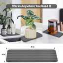 2 PCS Extra Large Stone Dish Drying Mat for Kitchen Counter, 28"16" Marble Dish Drying Mat with 8"x 4" Coasters, Non - Slip Collapsible Absorbent Stone Dish Drying Mat for Multi - Purpose, Gray