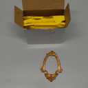 5 Pcs Vintage Mini Picture Frames Small Antique Resin Photo Frame Wall Hanging for DIY Jewelry Display Photography Christmas Photo Holiday Party Decoration (Gold)