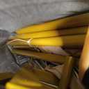 8.2FT x 8FT Backdrop Stand Heavy Duty with Base, Gold Portable Adjustable Pipe and Drape Backdrop Stand Kit, Over The Table Rod Stand with Clamps, Square Metal Arch Party Frame for Birthday Decor