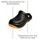 Women Men's Adult Non-Slip Clogs Garden Shoes Slip-on Outdoor Slippers (Black), 11-12 Women/10-11 Men