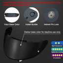 PSLER HJ-34P Visor - HJ-34P Visor Tinted C10 Helmet Visor Face Shield for HJ-34P C10,Deep Black