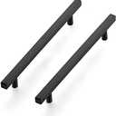 Ravinte 15 Pack 10" Square Cabinet Pulls Matte Black Stainless Steel Kitchen Cupboard Dresser Handles Cabinet Handles 10" Length, 7-1/2" Hole Center, Matte Black