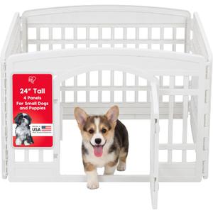 IRIS USA 4-Panel Dog Playpen, Pet Enclosure, White
Puppy Training, Configurable Layout, Multi-Shape Setup, Custom Pen Configuration, Secure Door Latch, Stable Non-Tip Base