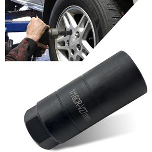 1 PC Car Oil Pressure Sensor Switch Sleeve, 3/8" Driver 45# Steel Anti-slip Hexagonal Design Oil Pressure Sending Socket, Universal Automotive Anti-theft Key Sleeve Accessorie (Black)