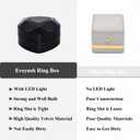 Luxury LED Lighted Ring Box - Heart Shaped Elegant Starry Sky Ring Case for Wedding Rings, Perfect for Engagement, Proposal, Anniversary, Ceremony, and Gift Giving