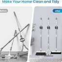 Broom Holder Wall Mount, 7PCS Broom Hanger Wall Mount, Stainless Steel Heavy Duty Mop Holder Broom Mop Hanger Wall with Screws, Garden Outdoor Tool Organizer Rack Broom Hanger (Black) (7pack)